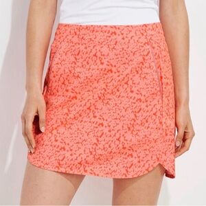 Vineyard Vines Bold Coral Print Pickleball Tennis Golf Athlesuire Skort Size 14